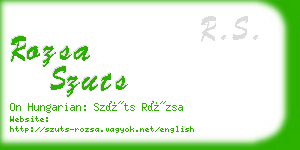 rozsa szuts business card